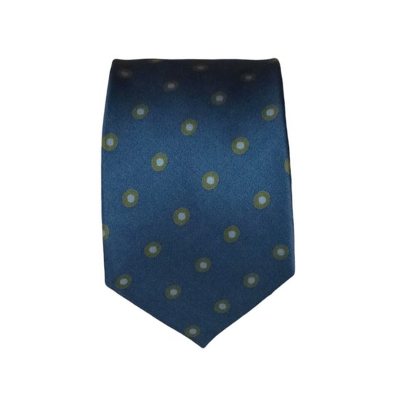 🆕 GIORGIO ARMANI Blue GeometricSilk Tie ITALY 59
